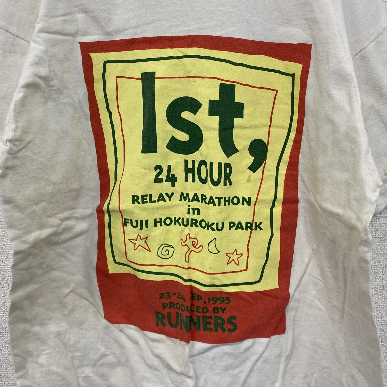 90s　FRUIT OF THE LOOM　フルーツオブザルーム　半袖プリントTシャツ　ヴィンテージ　白　ホワイト　Lサイズ　古着