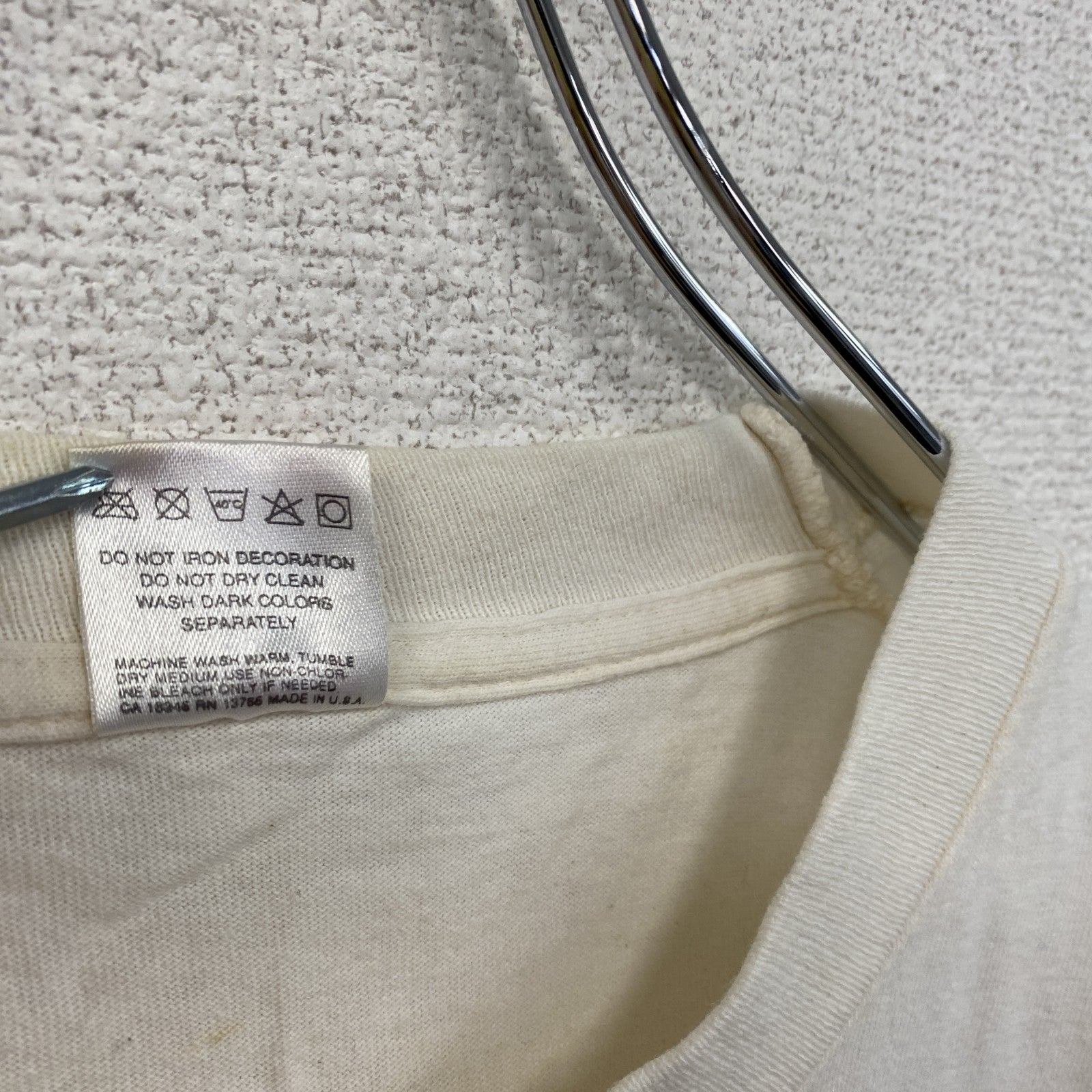 90s　FRUIT OF THE LOOM　フルーツオブザルーム　半袖プリントTシャツ　ヴィンテージ　白　ホワイト　Lサイズ　古着