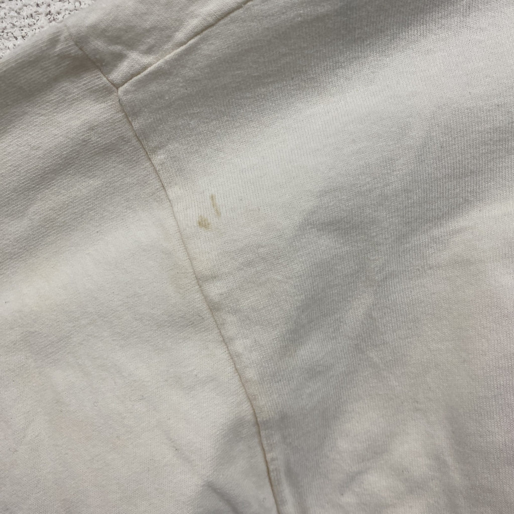 90s　FRUIT OF THE LOOM　フルーツオブザルーム　半袖プリントTシャツ　ヴィンテージ　白　ホワイト　Lサイズ　古着