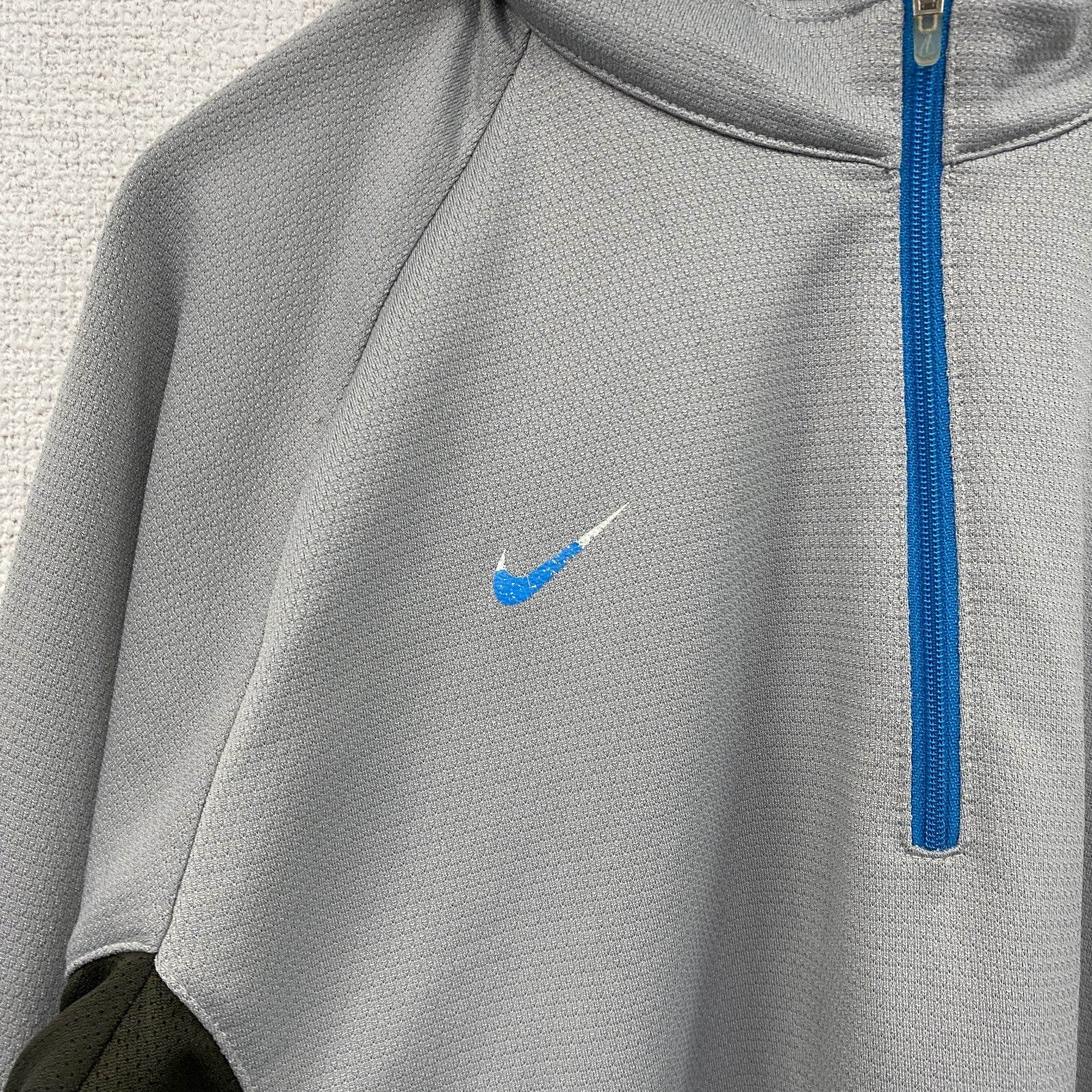 NIKE　ナイキ　ハーフジップ長袖Tシャツ/ロンT　灰色　グレー　XLサイズ　古着