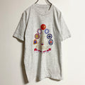 90s　半袖プリントTシャツ　クルーネック　シングルステッチ　ALGOMA　グレー　灰色　春夏服　ヴィンテージ　古着