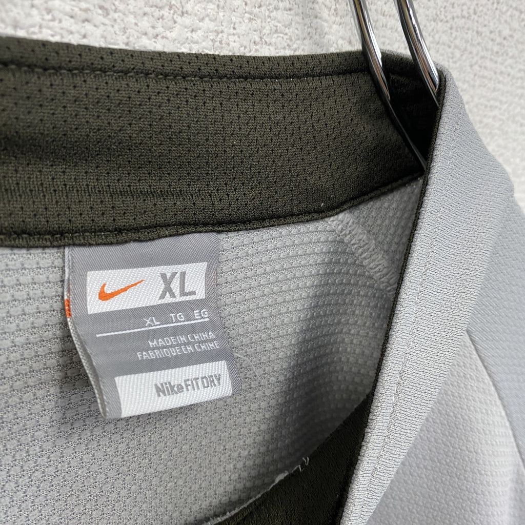 NIKE　ナイキ　ハーフジップ長袖Tシャツ/ロンT　灰色　グレー　XLサイズ　古着