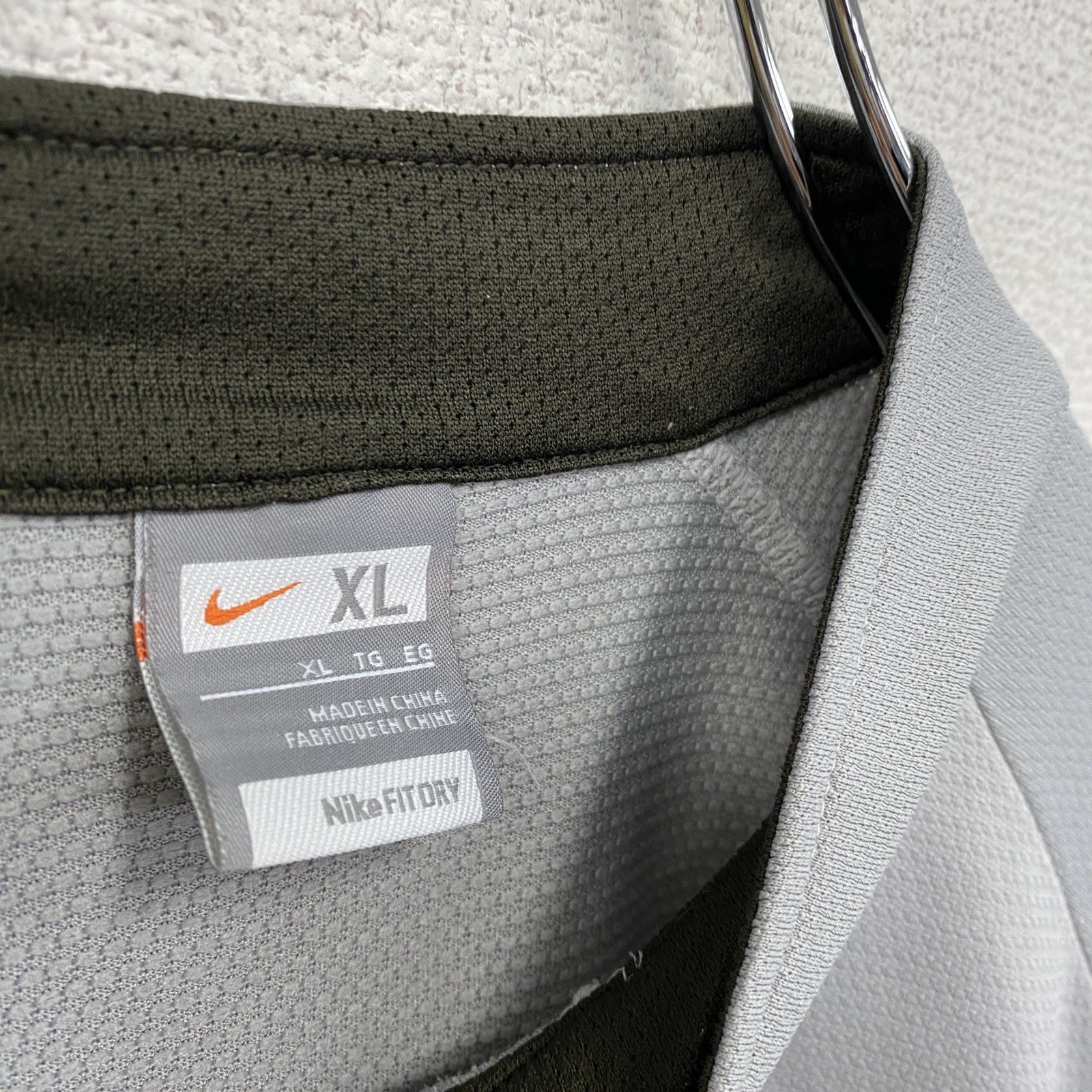 NIKE　ナイキ　ハーフジップ長袖Tシャツ/ロンT　灰色　グレー　XLサイズ　古着
