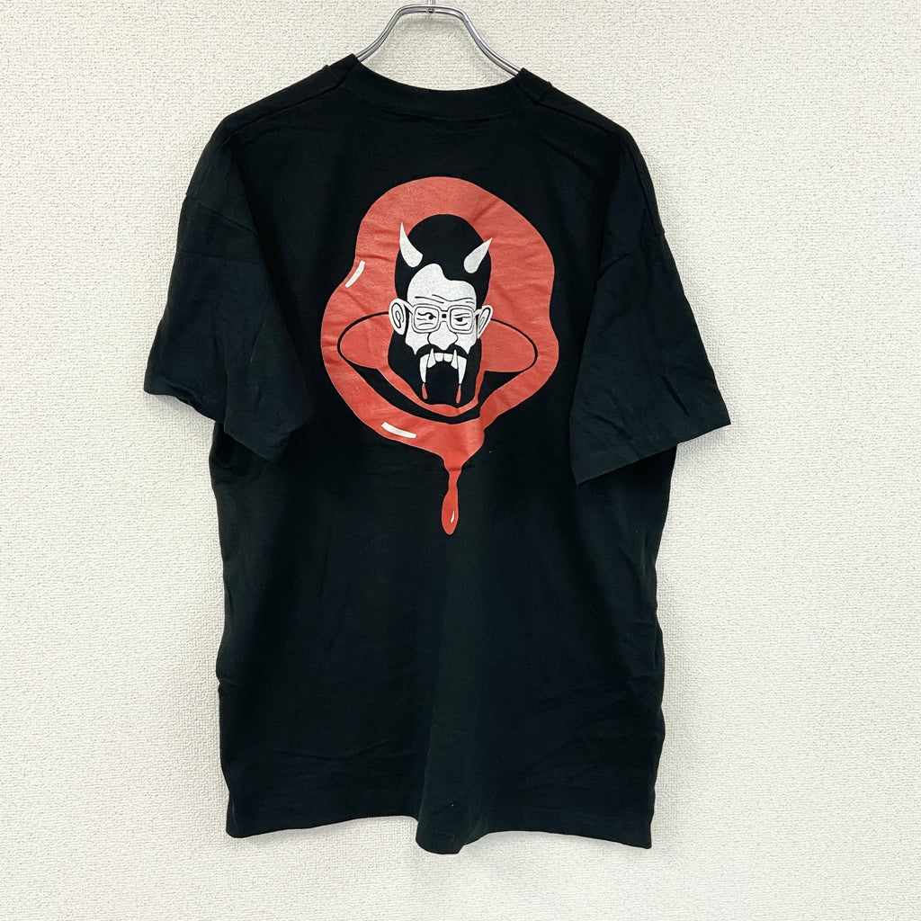 FRUIT OF THE LOOM　フルーツオブザルーム　半袖プリントTシャツ　シングルステッチ　黒　ブラック　XLサイズ カットソー メンズ コットン 古着