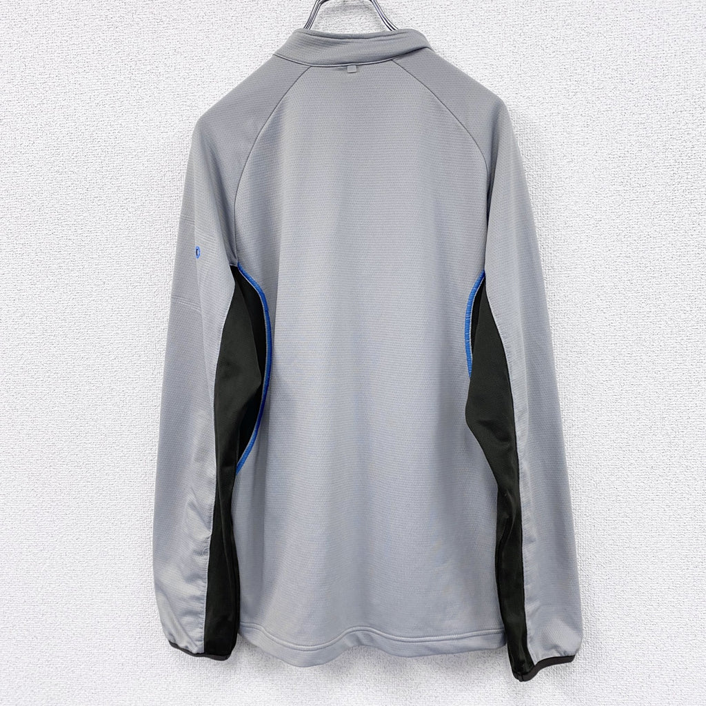 NIKE　ナイキ　ハーフジップ長袖Tシャツ/ロンT　灰色　グレー　XLサイズ　古着