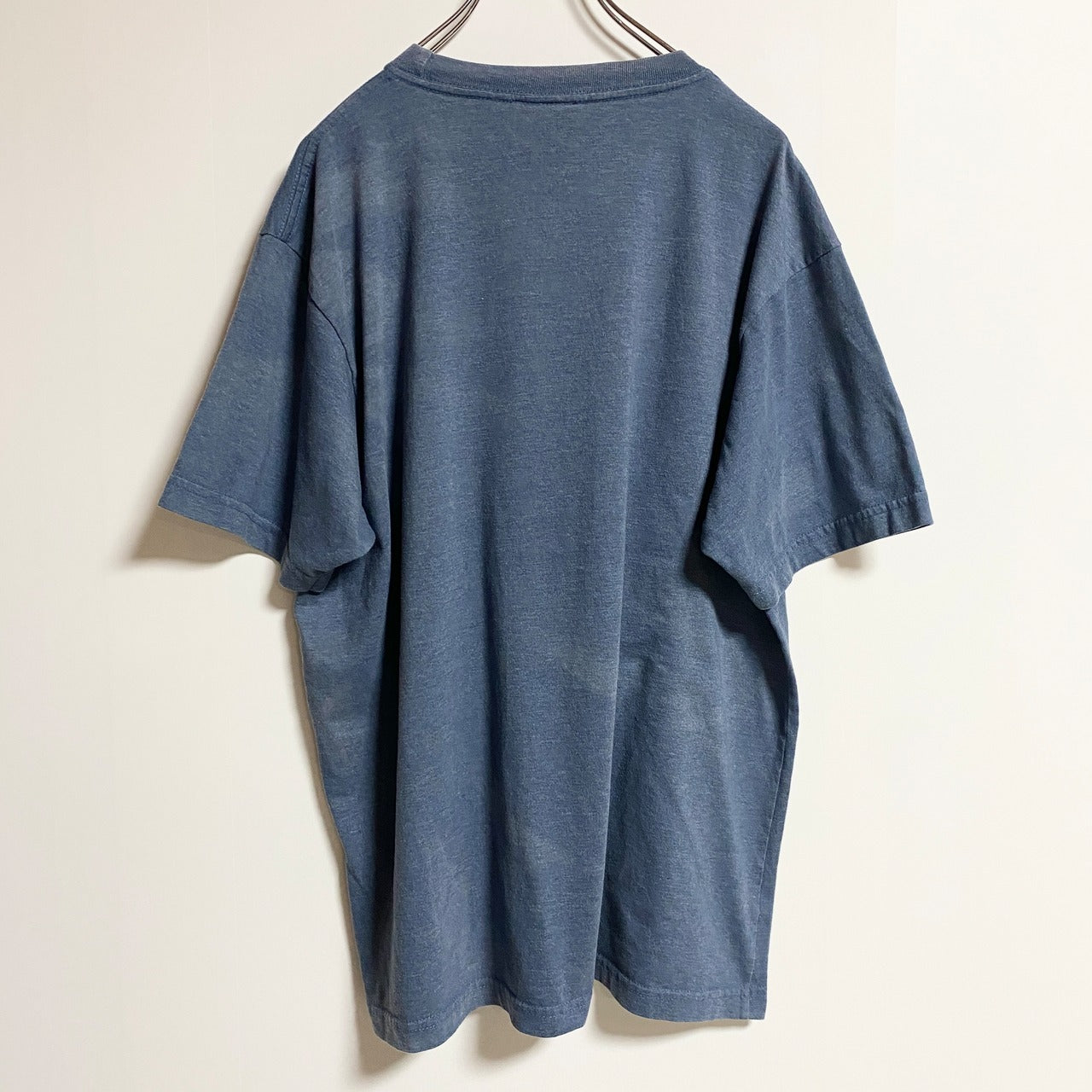 半袖プリントTシャツ　クルーネック　龍　ドラゴン　青　ブルー　Y2K　春夏服　ビッグシルエット　XLサイズ　古着