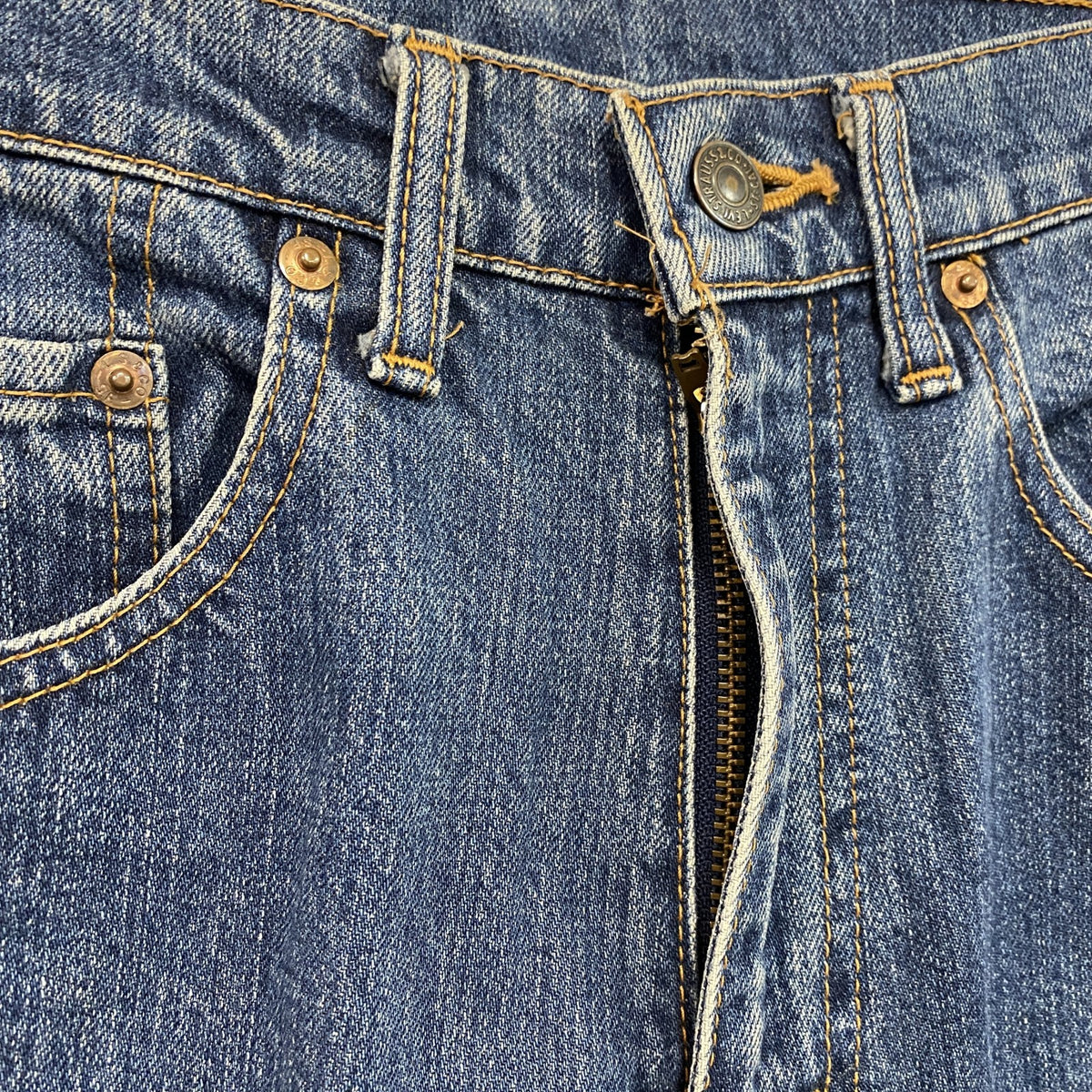 90s　Levi's　リーバイス　512-0217　デニムパンツ/ジーンズ　縦落ち　ジップフライ　インディゴ　日本製　W29サイズ　古着