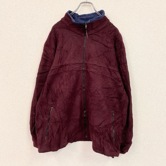 ～90s　Cabela's　カベラス　フルジップフリースジャケット　ヴィンテージ　ボルドー　XLサイズ