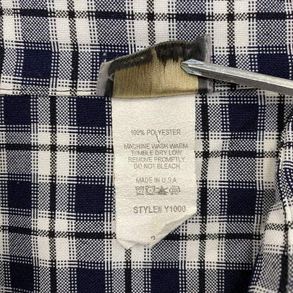 CalTop　キャルトップ　半袖シャツ　チェック柄　紺　ネイビー　2XLサイズ