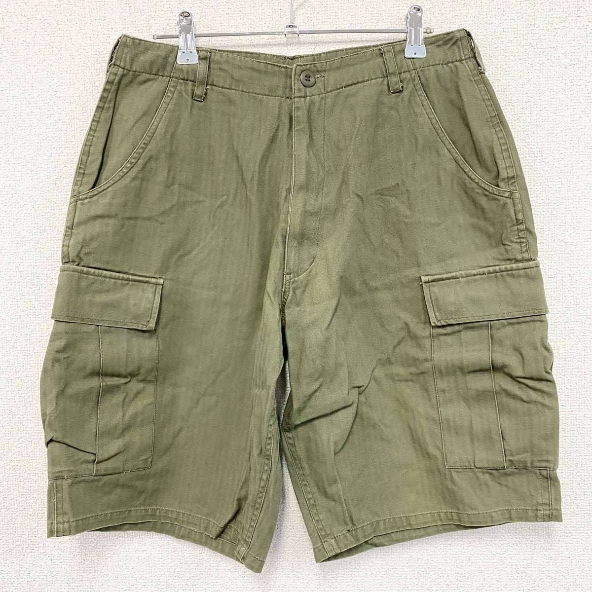MANEAVER　マネーバー　ハーフカーゴパンツ/ショートパンツ　フラップポケット　カーキ　古着