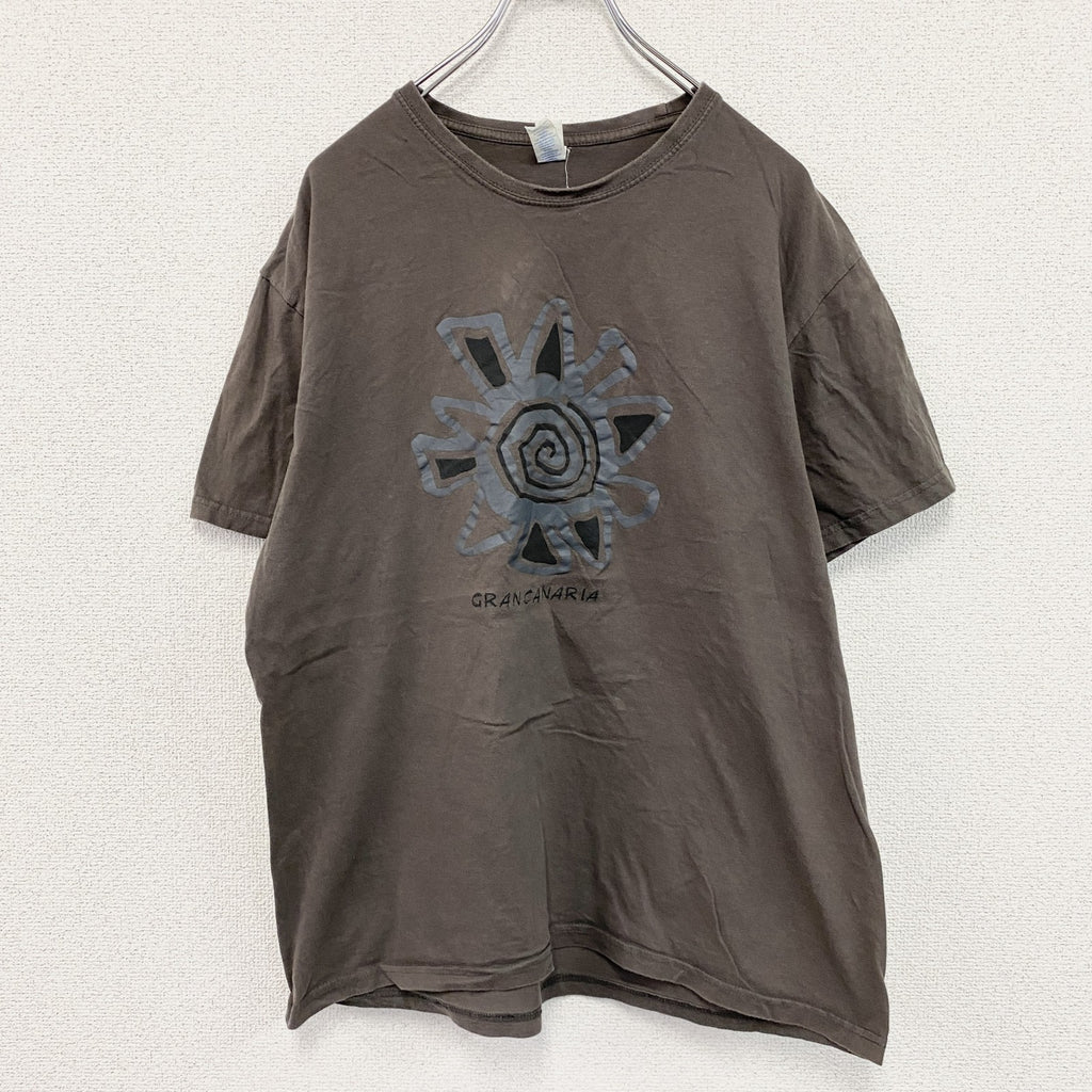 JHK　半袖プリントTシャツ　スーベニア　ダークグレー　XLサイズ　古着