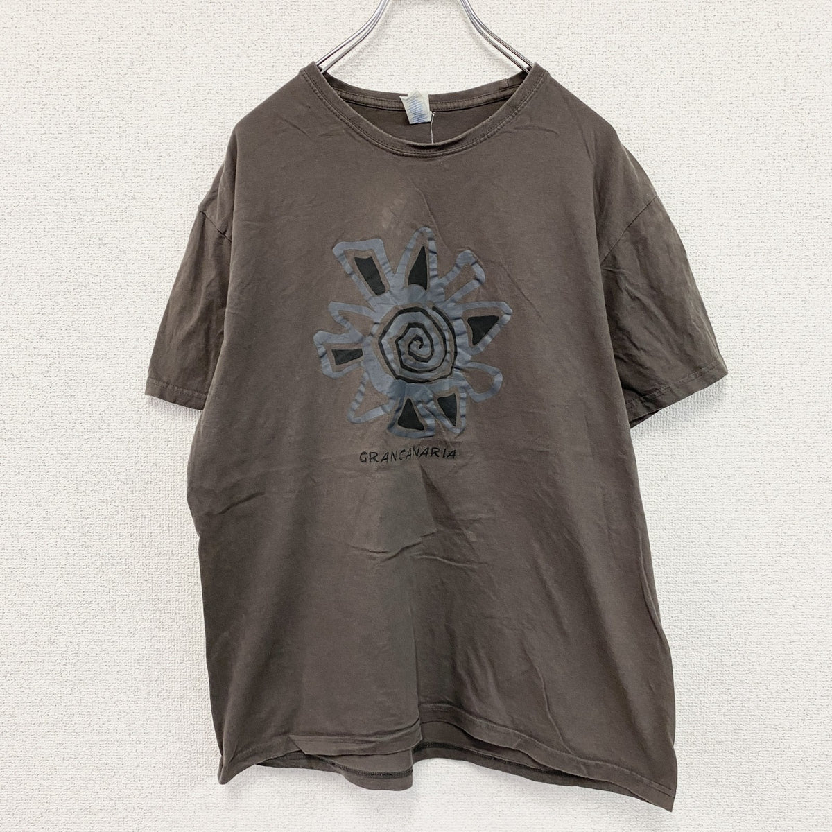 JHK　半袖プリントTシャツ　スーベニア　ダークグレー　XLサイズ　古着