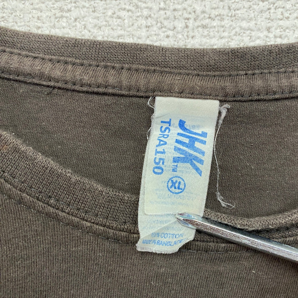 JHK　半袖プリントTシャツ　スーベニア　ダークグレー　XLサイズ　古着