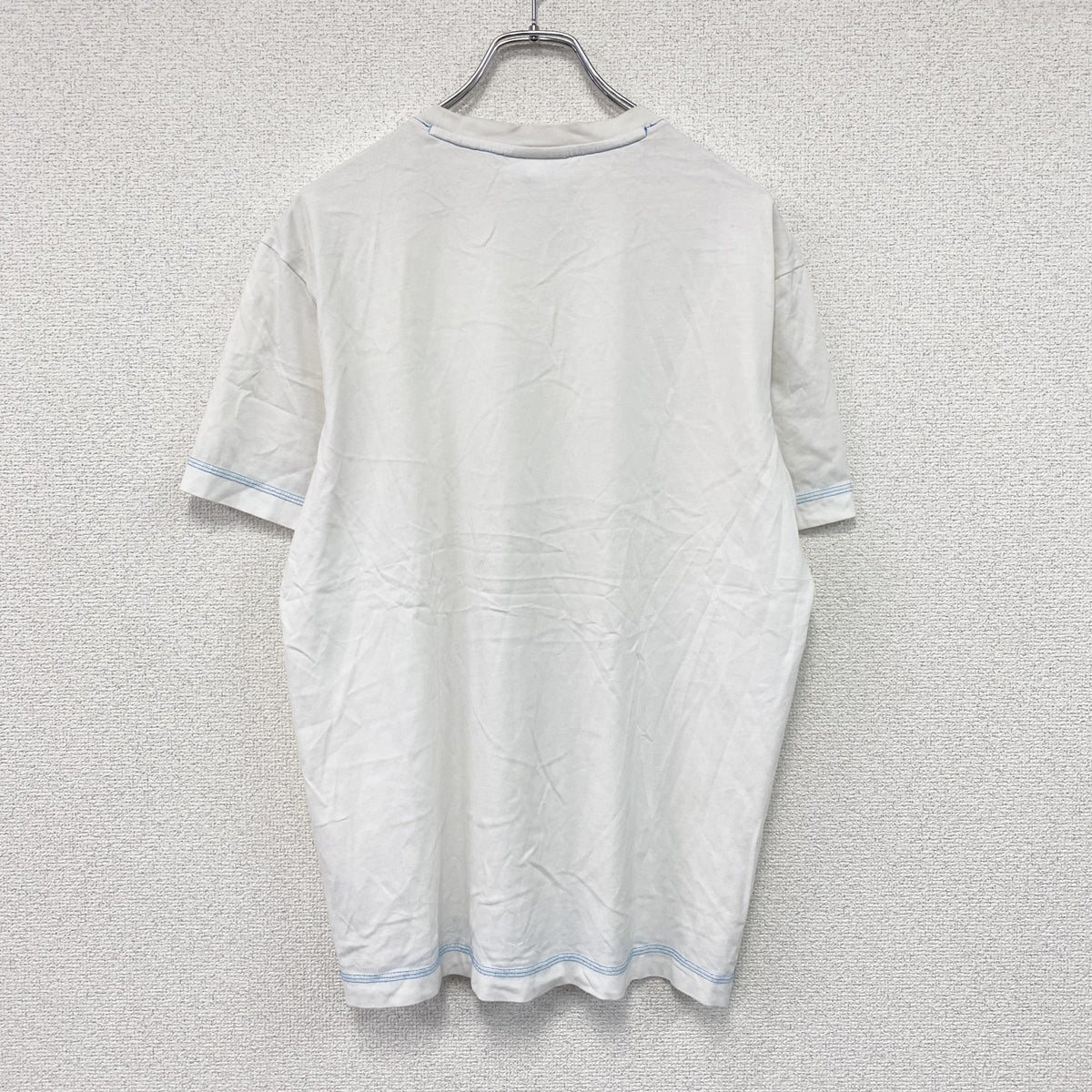 LACOSTE　ラコステ　半袖Tシャツ　刺ロゴ　白　ホワイト　Lサイズ　古着