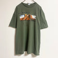 DELTA　半袖プリントTシャツ　REDROCK　レッドロック　緑　グリーン　カーキ　春夏服　ビッグシルエット　XLサイズ　古着