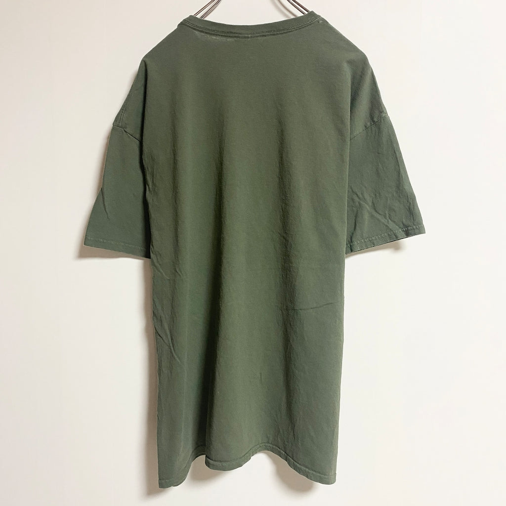 DELTA　半袖プリントTシャツ　REDROCK　レッドロック　緑　グリーン　カーキ　春夏服　ビッグシルエット　XLサイズ　古着