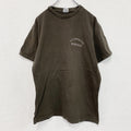 B＆C　半袖プリントTシャツ　アーチプリント　3連プリント　両面プリント　クルーネック　茶色　ブラウン　Mサイズ　古着