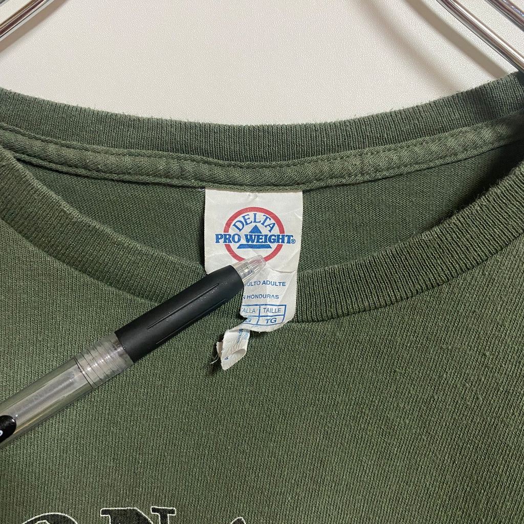 DELTA　半袖プリントTシャツ　REDROCK　レッドロック　緑　グリーン　カーキ　春夏服　ビッグシルエット　XLサイズ　古着
