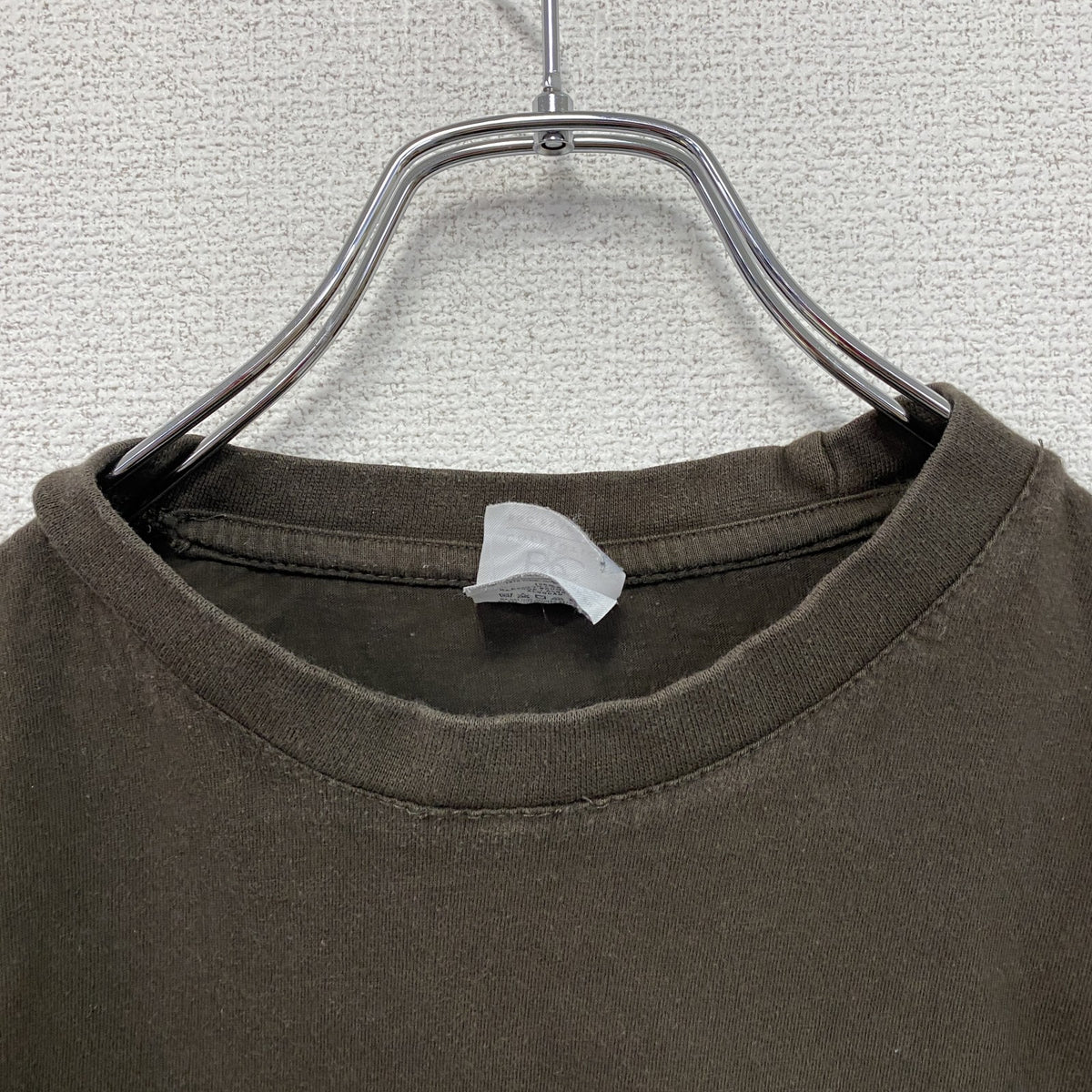 B＆C　半袖プリントTシャツ　アーチプリント　3連プリント　両面プリント　クルーネック　茶色　ブラウン　Mサイズ　古着