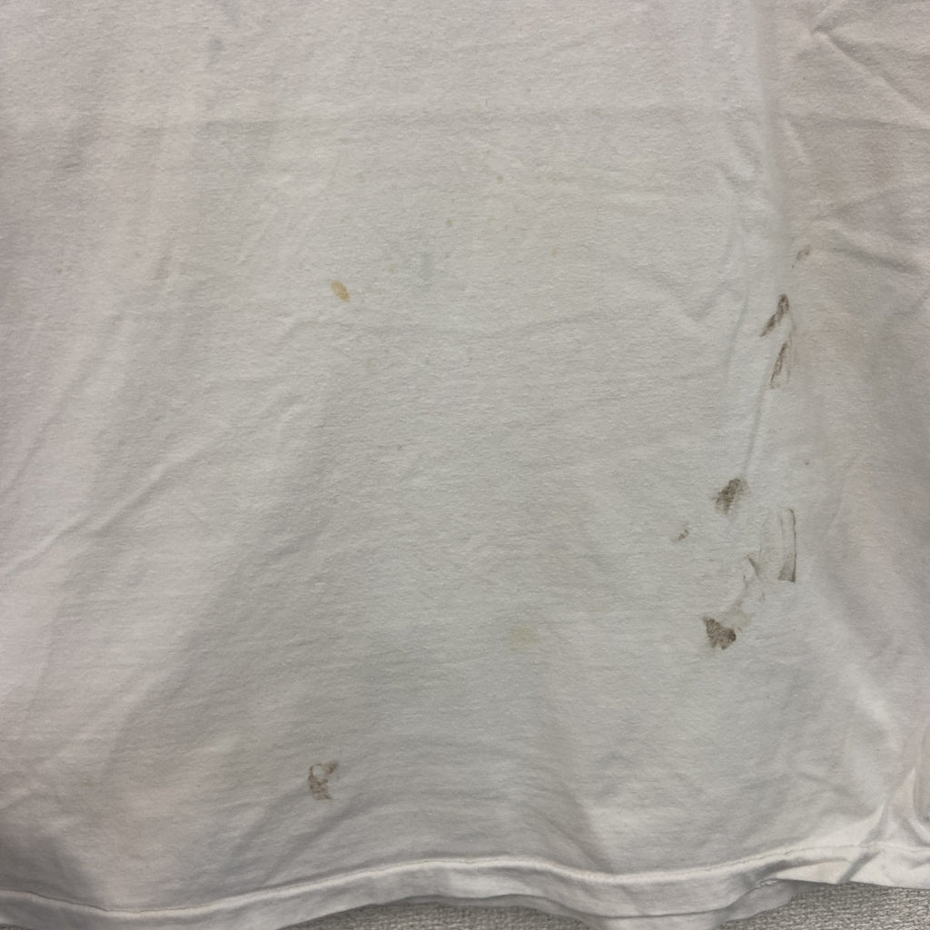 Hanes　ヘインズ　半袖プリントTシャツ　シングルステッチ　白　ホワイト　Lサイズ カットソー メンズ コットン 古着