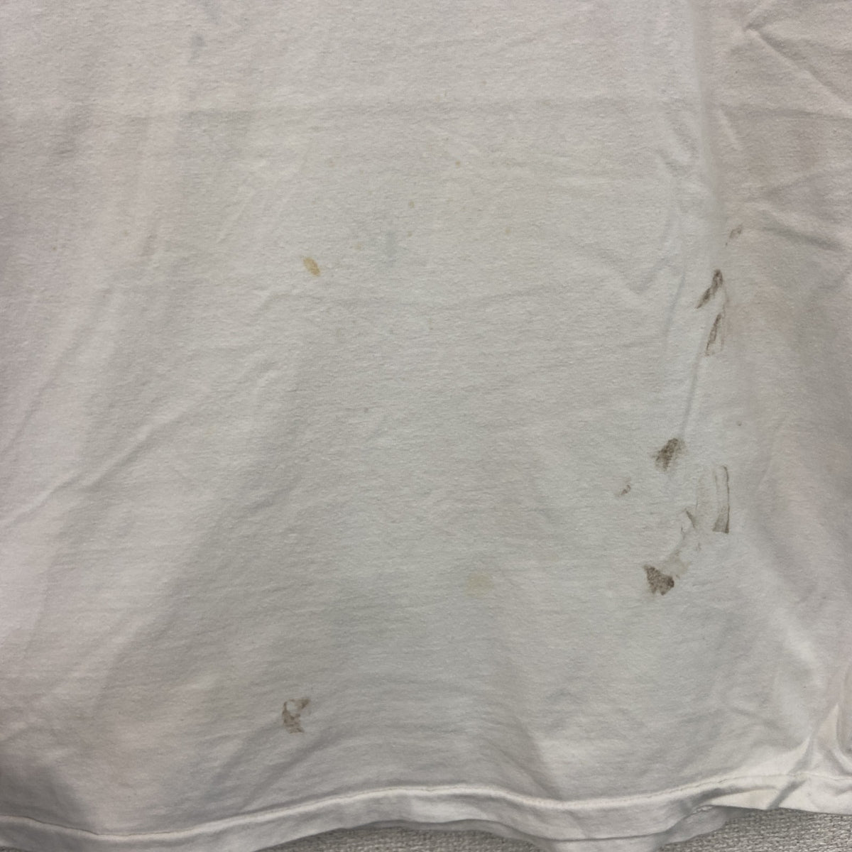 Hanes　ヘインズ　半袖プリントTシャツ　シングルステッチ　白　ホワイト　Lサイズ カットソー メンズ コットン 古着