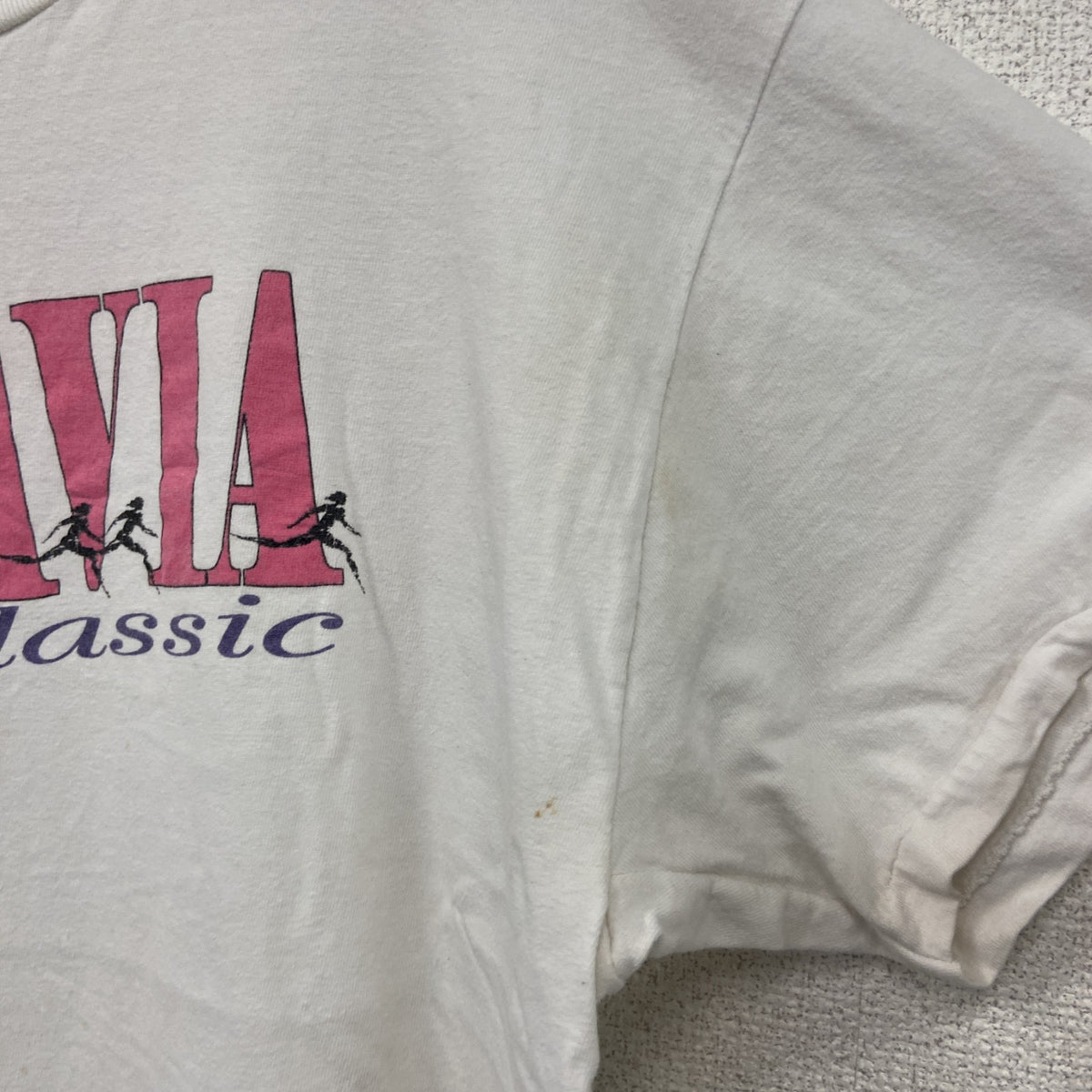 Hanes　ヘインズ　半袖プリントTシャツ　シングルステッチ　白　ホワイト　Lサイズ カットソー メンズ コットン 古着