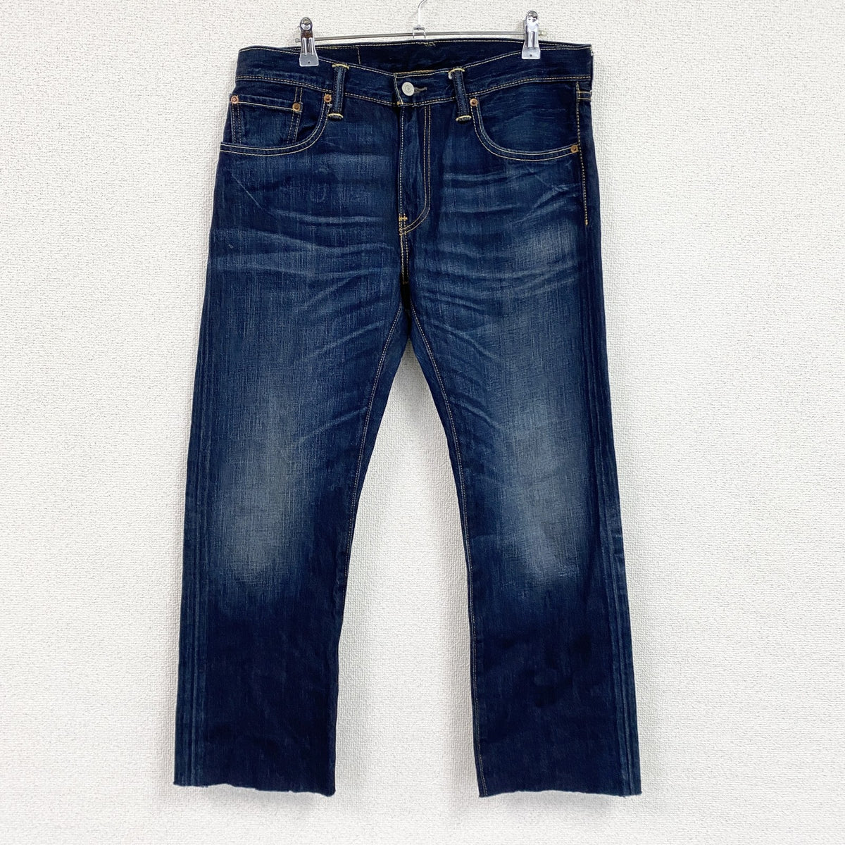 Levi's　リーバイス　502　デニムパンツ/ジーンズ　ジップフライ　縦落ち　鬼ヒゲ　インディゴ　W33サイズ　古着