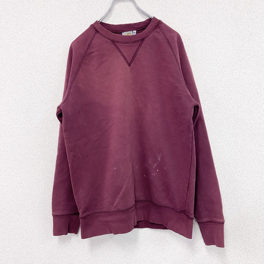 Carhartt　カーハート　スウェット/トレーナー　フェード　前V　ラグランスリーブ　ボルドー　Mサイズ