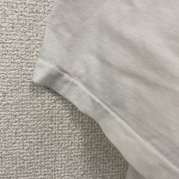 Hanes　ヘインズ　半袖プリントTシャツ　シングルステッチ　白　ホワイト　Lサイズ カットソー メンズ コットン 古着