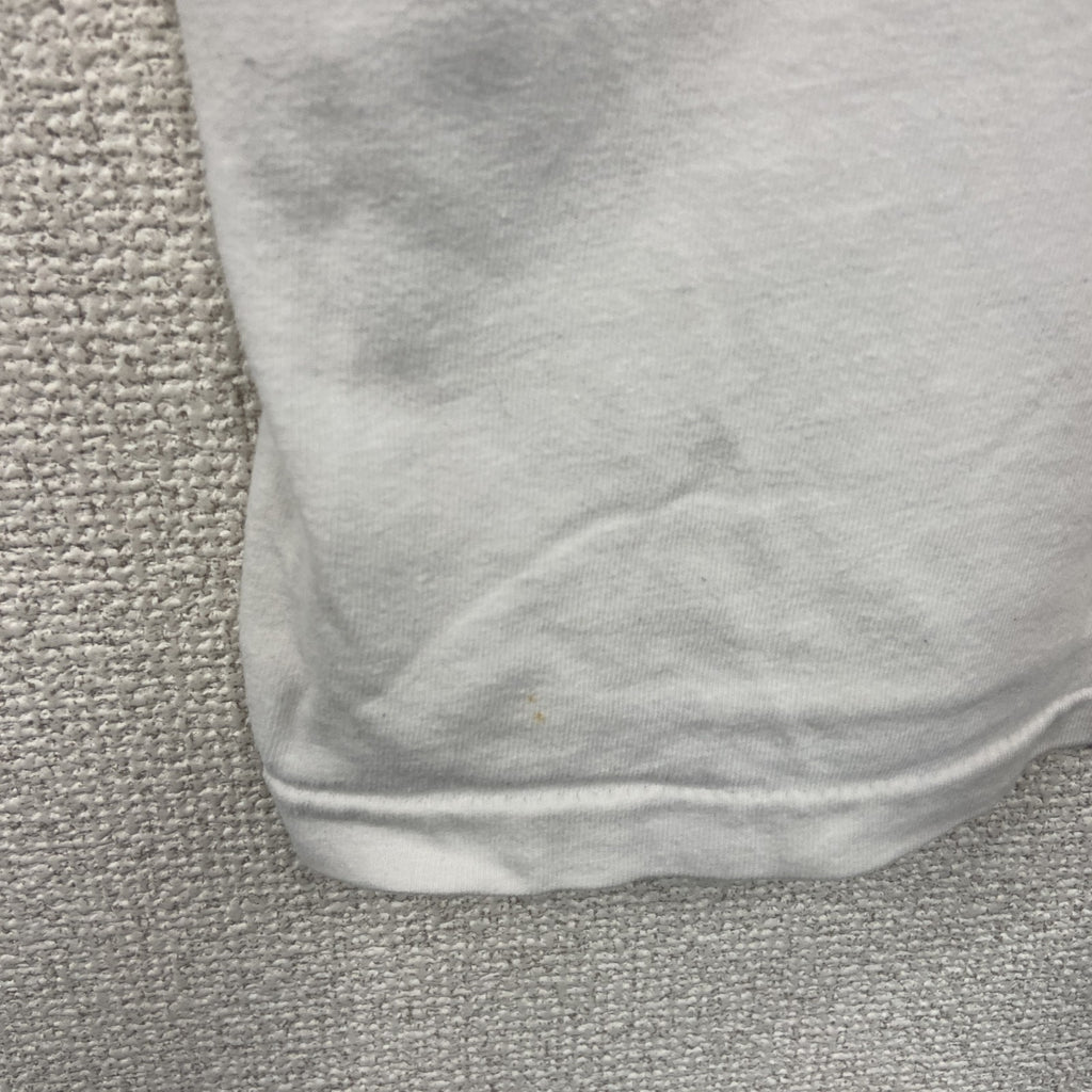 Hanes　ヘインズ　半袖プリントTシャツ　シングルステッチ　白　ホワイト　Lサイズ カットソー メンズ コットン 古着