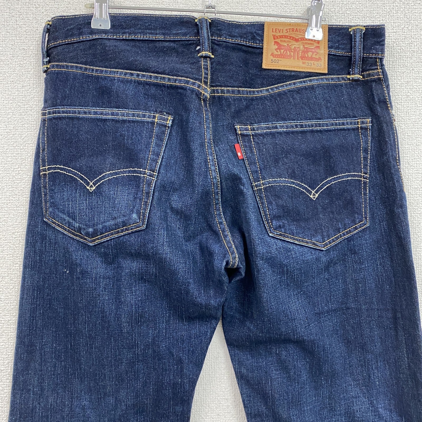 Levi's　リーバイス　502　デニムパンツ/ジーンズ　ジップフライ　縦落ち　鬼ヒゲ　インディゴ　W33サイズ　古着