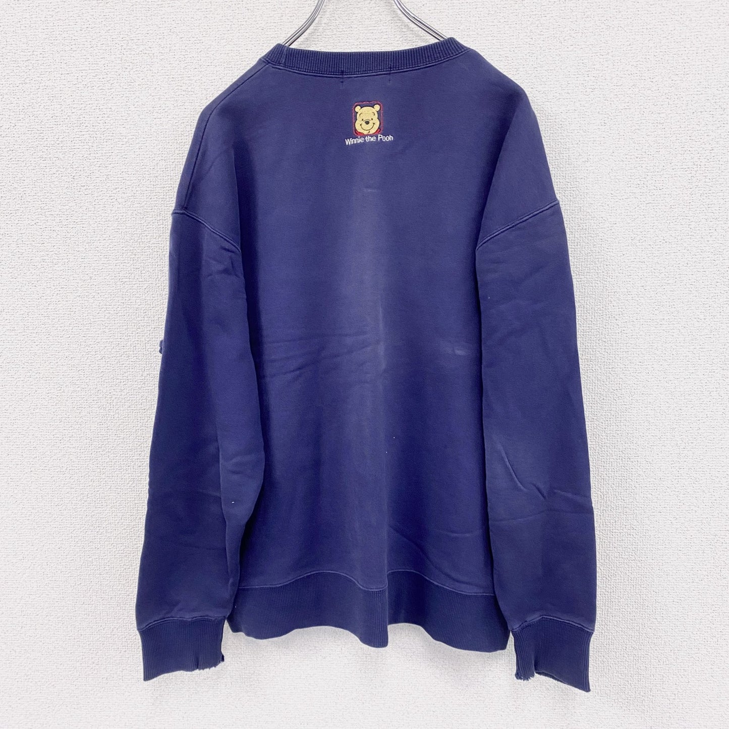 ～00s　DISNEY　ディズニー　くまのプーさん　スウェット/トレーナー　ヴィンテージ　紺　ネイビー　Lサイズ
