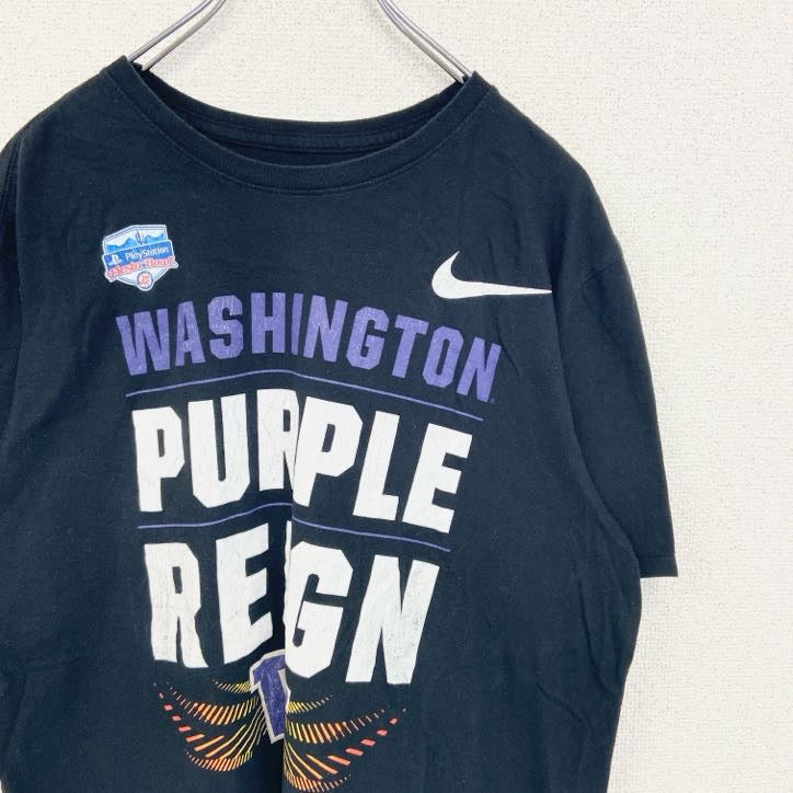 NIKE　ナイキ　半袖プリントTシャツ　プレステ　Purple Reign　アメフト　ワシントン　Lサイズ　古着