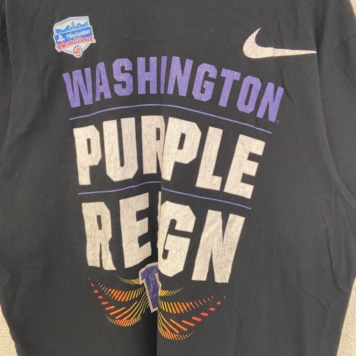 NIKE　ナイキ　半袖プリントTシャツ　プレステ　Purple Reign　アメフト　ワシントン　Lサイズ　古着