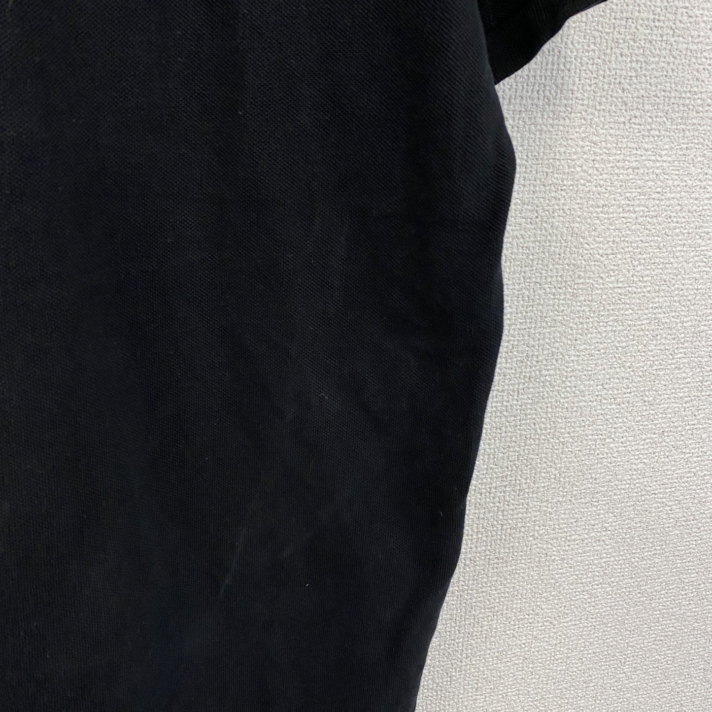 LACOSTE　ラコステ　半袖ポロシャツ　刺ロゴ　無地　黒　ブラック　Mサイズ