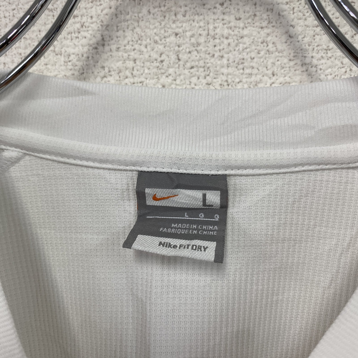 NIKE　ナイキ　半袖Tシャツ　トレーニングTシャツ　スウッシュ　白　ホワイト　Lサイズ　古着