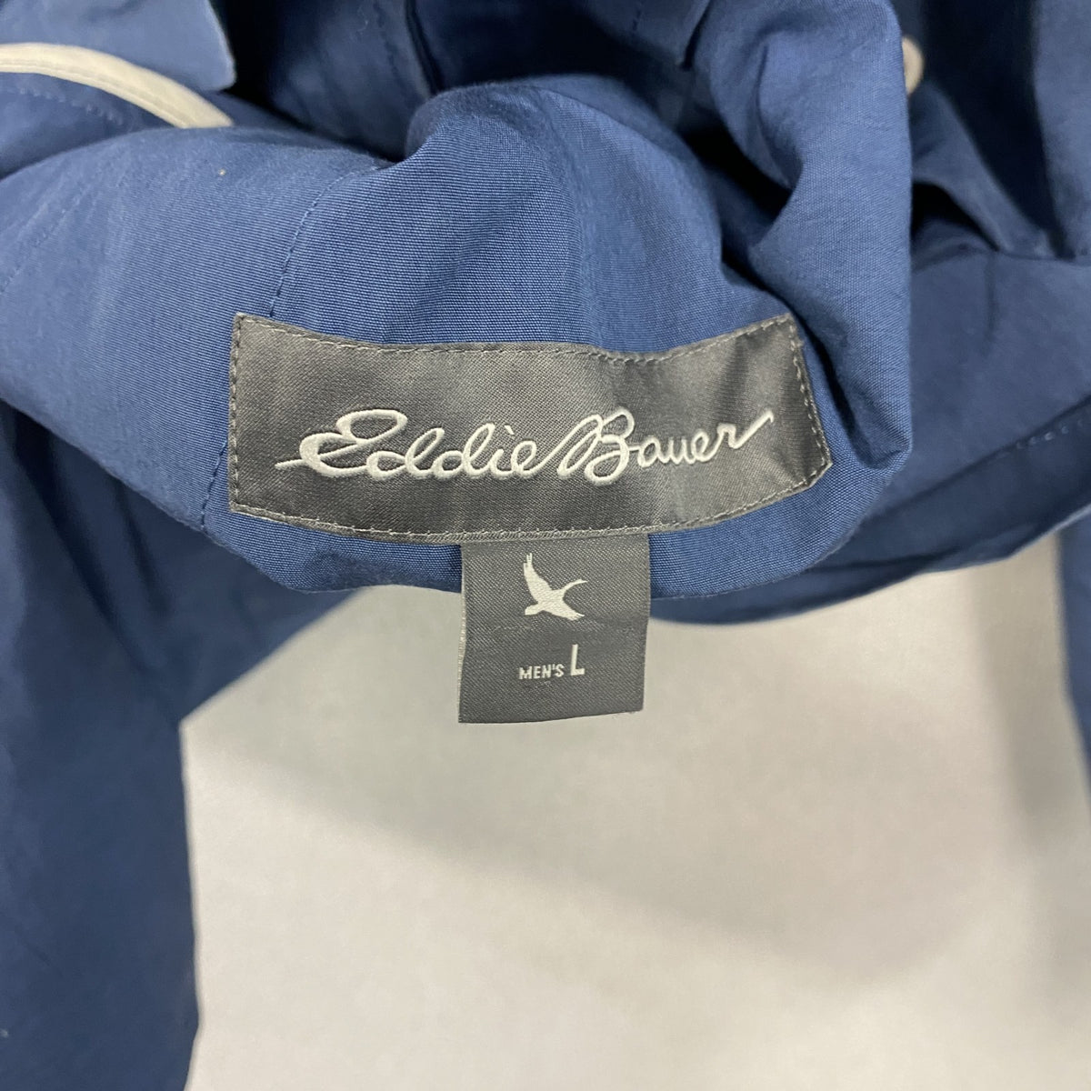 Edie Bauer　エディーバウアー　PERUVIAN PIMA COTTON　フルボタンジャケット　青　ブルー　Lサイズ メンズ 古着