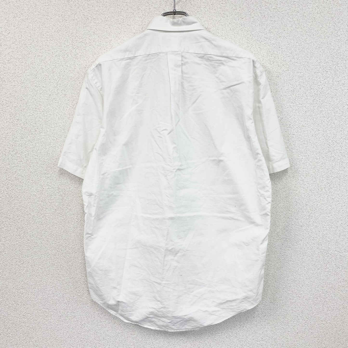 Ralph Lauren　ラルフローレン　半袖シャツ　刺繡ロゴ　無地　白　ホワイト　Mサイズ