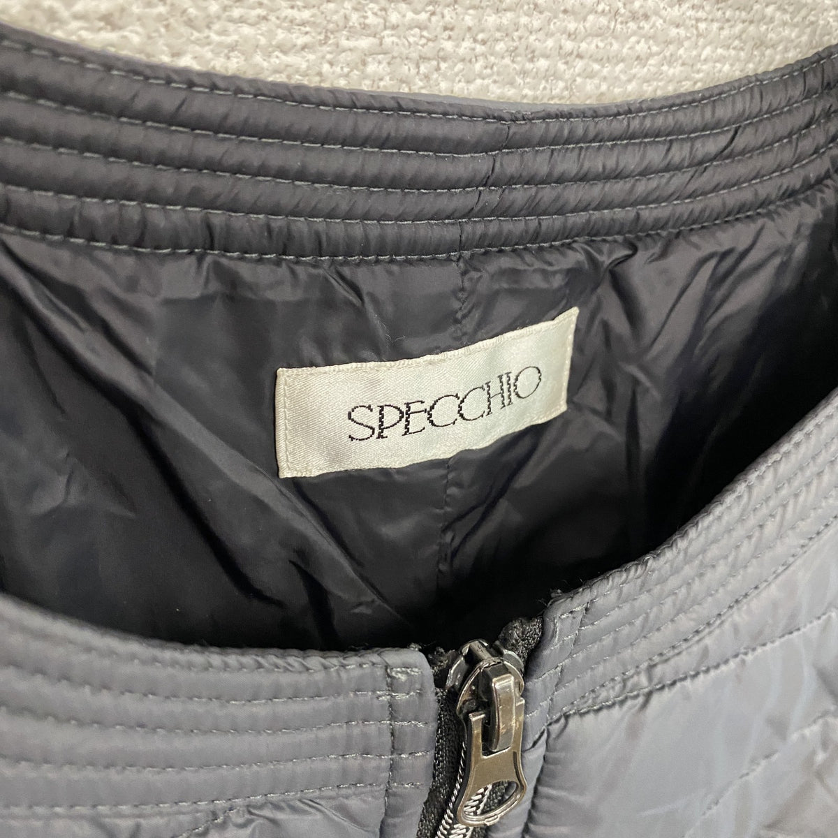 SPECCHIO　フルジップ中綿ジャケット　グレー　40サイズ　古着