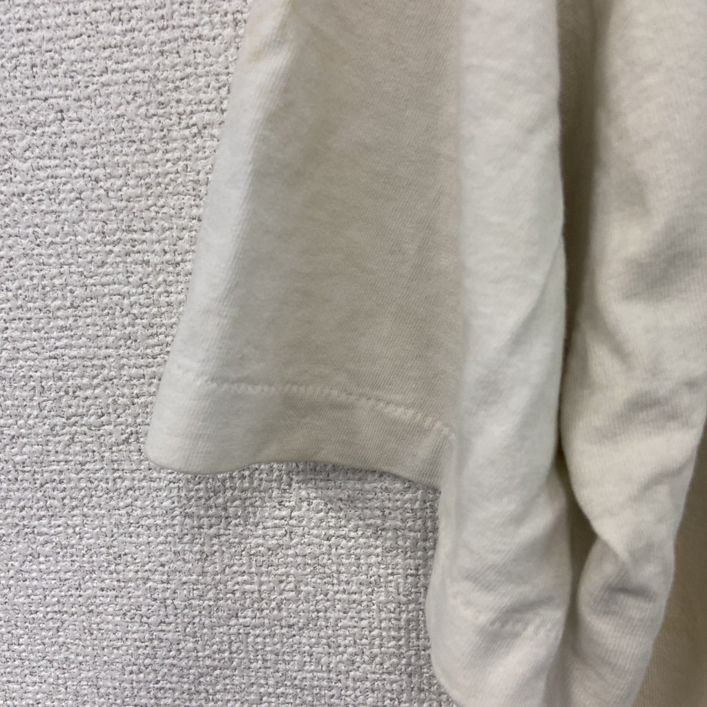 ALL SPORT　半袖プリントTシャツ　シングルステッチ　白　ホワイト　XLサイズ カットソー メンズ コットン 古着