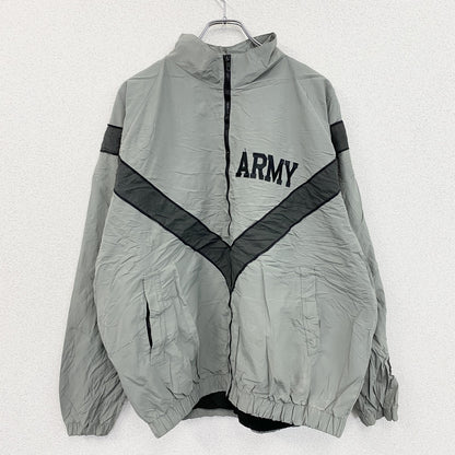 米軍　U.S.ARMY　トレーニングジャケット　ナイロンジャケット　グレー　Lサイズ