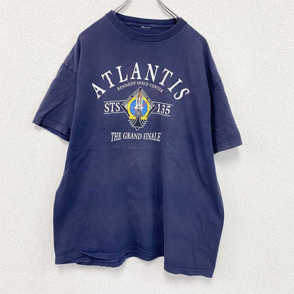 Atlantis STS-135　半袖プリントTシャツ　紺　ネイビー　