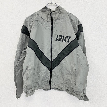 米軍　U.S.ARMY　トレーニングジャケット　ナイロンジャケット　グレー　Lサイズ