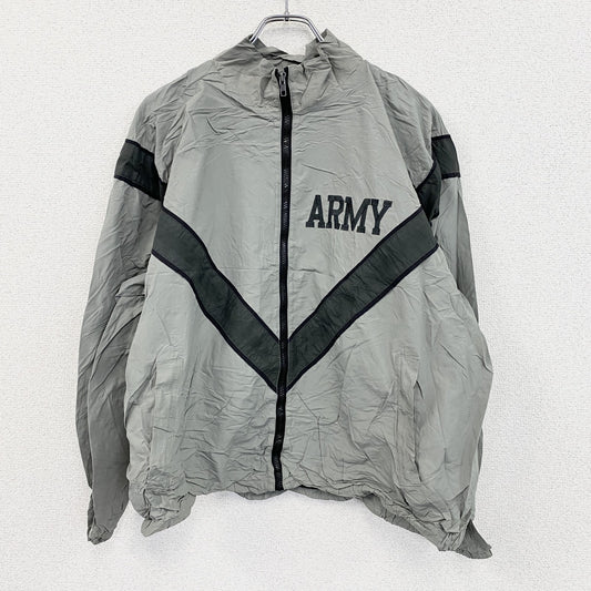 米軍　U.S.ARMY　トレーニングジャケット　ナイロンジャケット　グレー　Lサイズ