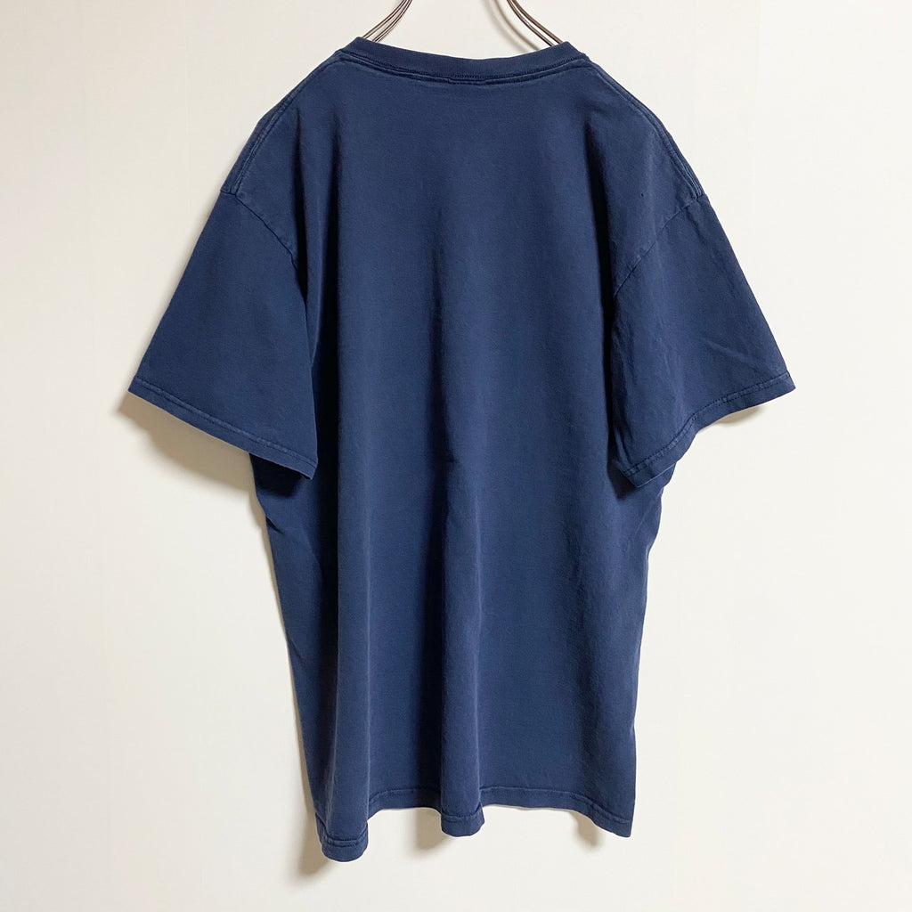 半袖プリントTシャツ　クルーネック　Jets　ホッケー　スポーツ　ネイビー　紺　春夏服　メンズ　レディース　古着