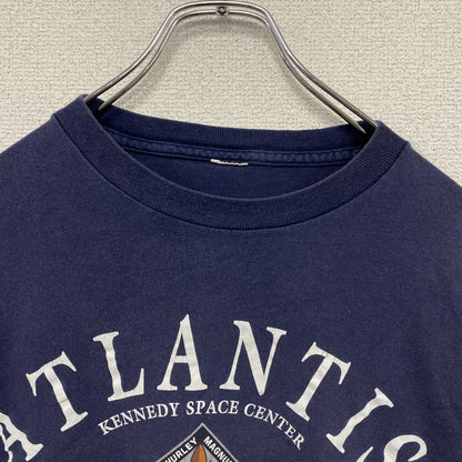 Atlantis STS-135　半袖プリントTシャツ　紺　ネイビー　
