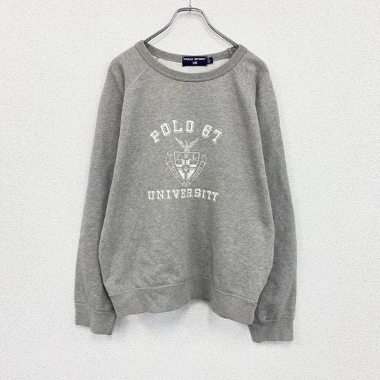 90s　POLO SPORT　ポロスポーツ　ラルフローレン　スウェット/トレーナー　灰色　グレー　Lサイズ