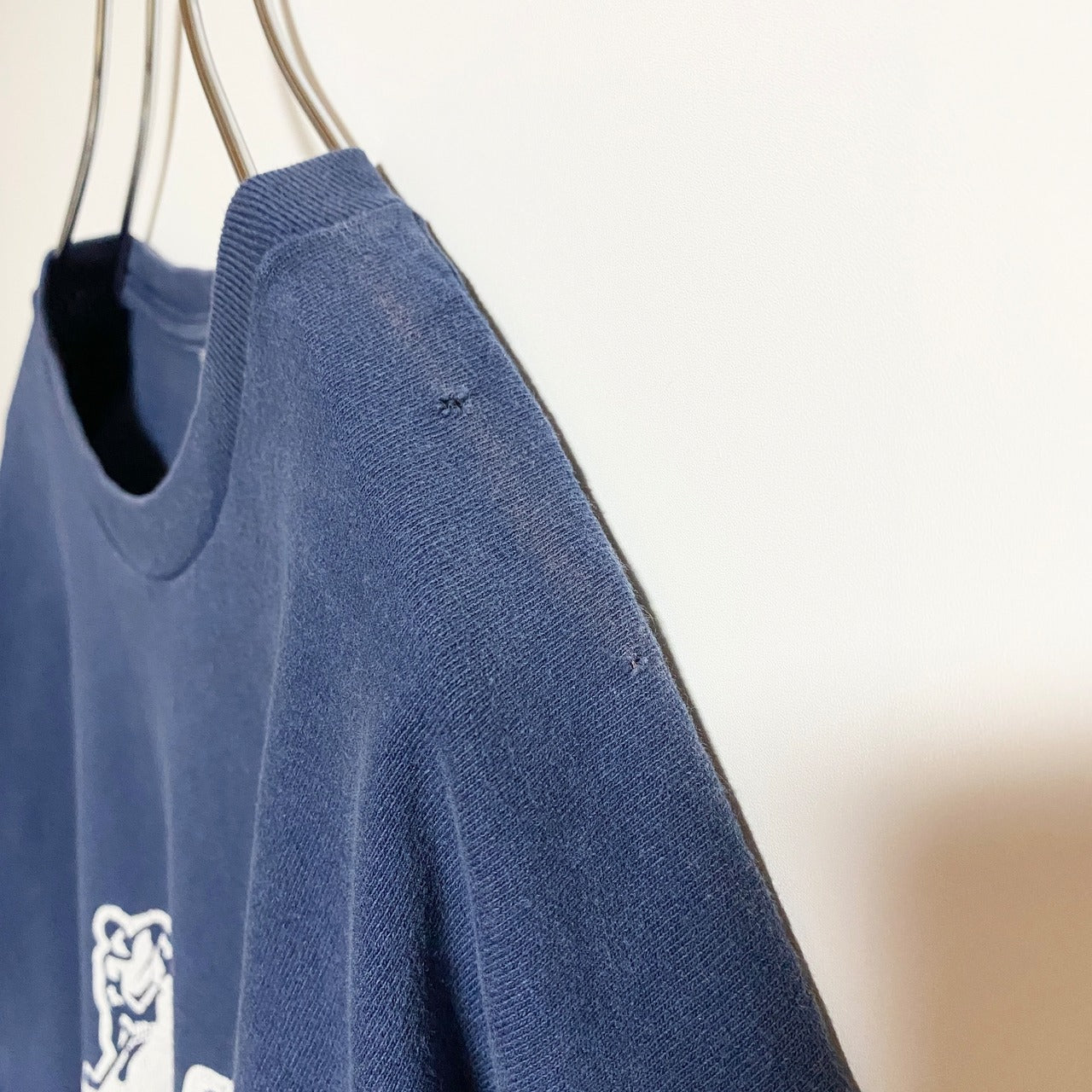 半袖プリントTシャツ　クルーネック　Jets　ホッケー　スポーツ　ネイビー　紺　春夏服　メンズ　レディース　古着