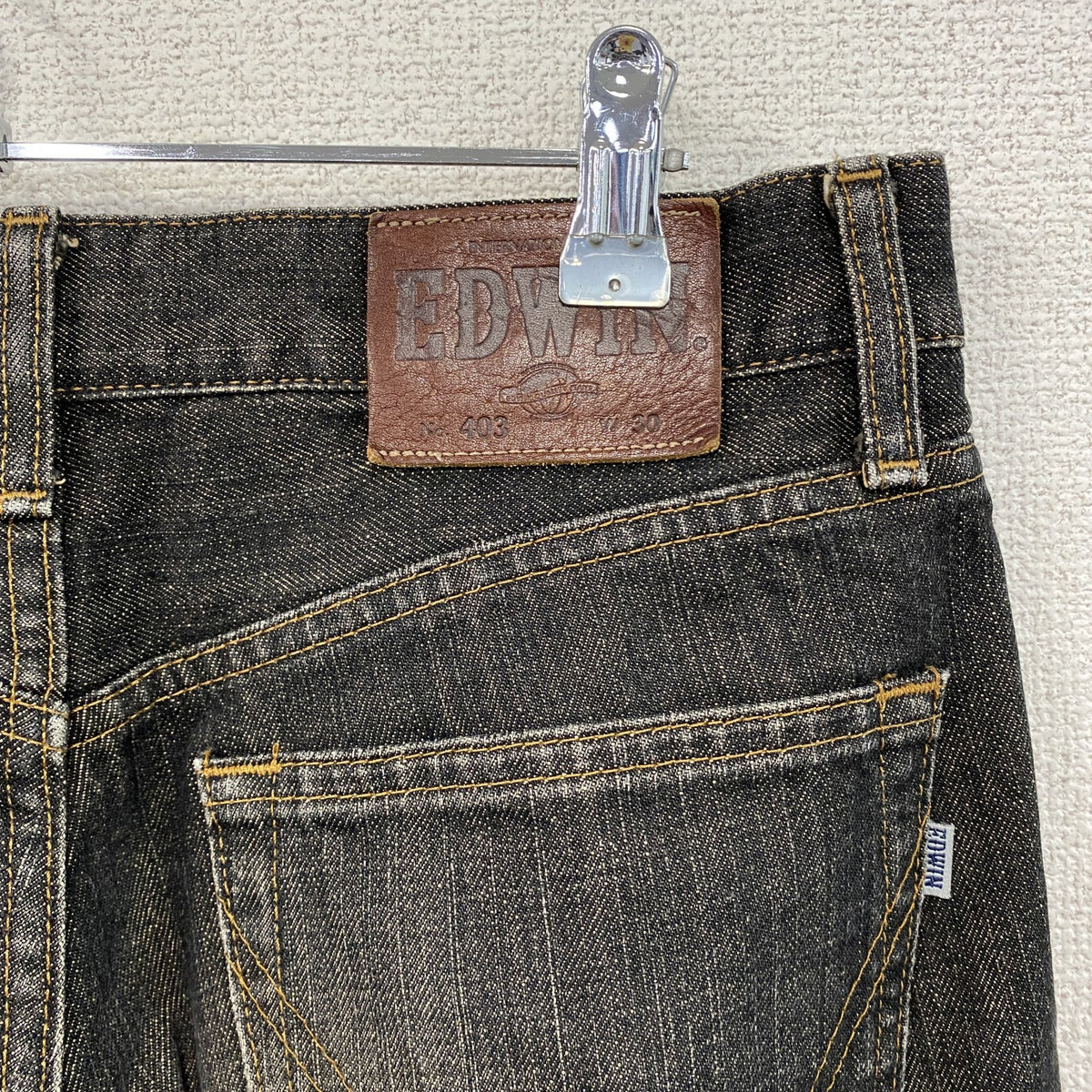 EDWIN　エドウィン　403　デニムパンツ/ジーンズ　ジップフライ　黒　ブラック　30サイズ　古着