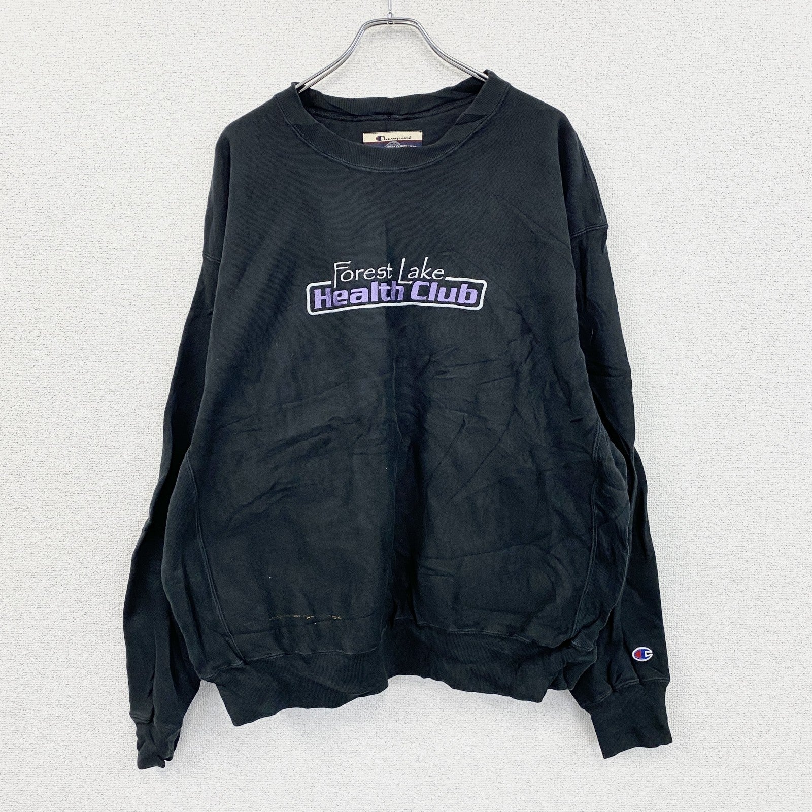 00s　Champion　チャンピオン　プレミアムリバースウィーブ　スウェット/トレーナー　ヴィンテージ　黒　ブラック スウェットトップス メンズ 古着